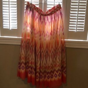 Multi colored spring looking skirt.  Size 16.